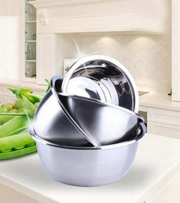 天浩日用杂品商行 专业供应0.5厚无磁反边调料缸及不锈钢汤盆